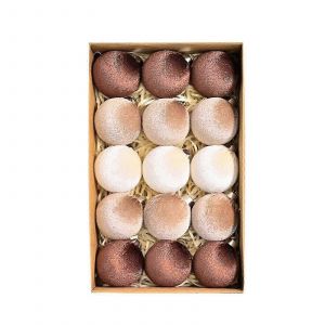 No&euml;l En Velours Pendentifs De 6cm Pour La D&eacute;coration D'arbre De Boules De 15pcs - Neuf