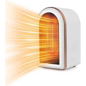 JGD-Chauffage d'appoint, Radiateur Soufflant Salle de Bain Mini Radiateur Electrique 800W/1200W Protection Contre Surchauffe & Anti-Basculement pour la Salle de Bain, la Maison, le Salon, le Bureau - Neuf