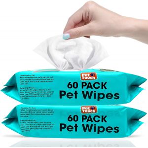 JGD-Lot de 60 lingettes tout usage pour le nettoyage quotidien de vos chiens et chats, d&eacute;sodorisantes, sans alcool et humides pour pattes de chien et oreilles de chien (120 lingettes) - Neuf