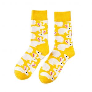 Unisexe Drôle De Coton Crew Chaussettes Colorées Cartoon Easter Eggs Harajuku Bas - Neuf