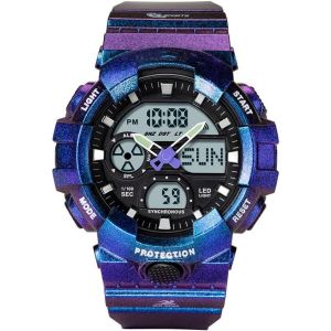 Eryi-Montres Numérique Homme Militaire Chronomètre 50m Etanche Multifonctionnel Montre Compte À Rebours Mode Alarme Dual Time - Neuf