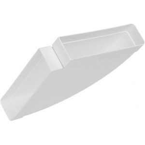 110x55mm Coude 90° Horizontal - Raccord/Connecteur pour Tuyau Rectangulaire - PVC - Neuf