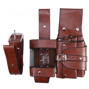 Sac banane pour soins capillaires, ciseaux, peigne, epingle a cheveux, bouteille, outil de coiffure pour salon, marron - Neuf