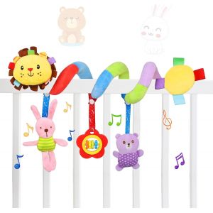 TDRFL-Jouets Suspendus Spirale Pour Bébés,Bébé Jouet De Poussette,Lit Suspendu Jouet,Jeu D'Éducation Précoce Jouet En Spirale D'Activité Pour Naissance Cadeaux 3 6 12 Mois - Neuf