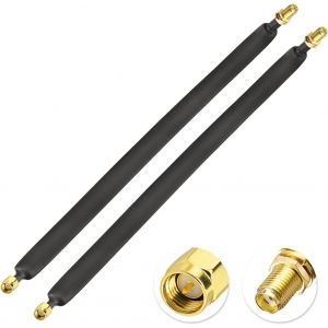 Bin Rallonge SMA Fen&ecirc;tre 30CM C&acirc;ble Coaxial SMA M&acirc;le &agrave; Femelle pour Modem Routeur Cellulaire 4G LTE C&acirc;ble Antenne H&eacute;lium Lora, 2 Paquets - Neuf