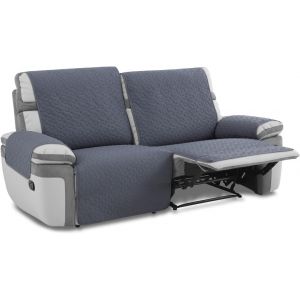 Ulteronixshop-MAXIFUNDAS-Housse de canap&eacute; rembourr&eacute;e Relax 2 Places Slam, Gris. Salvasof&aacute; r&eacute;pulsif Liquide et avec Envers antid&eacute;rapant. - Neuf
