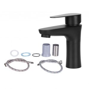 HJLIAN Robinet de lavabo G1/2 avec mitigeur a poignee unique, accessoire de cuisine et de salle de bain - Neuf