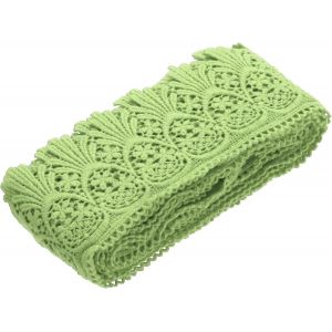 Sjzg-Ruban En Dentelle De Coton Extensible Vert Gazon 7,6 Cm X 4,8 M Pour Bricolage, Scrapbooking, V&ecirc;tements, Rideaux, Nappe, Tissu, D&eacute;coration De Mariage, Emballage Cadeau - Neuf