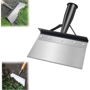 KALANKA-Pelle de Nettoyage, Pelle de Jardin Multifonction, Pelle Plate en Acier, Pelles de Jardinage Outil de D&eacute;sherbage pour Jardin D&eacute;Sherbage Plantation de La Ferme 20cm (sans Poign&eacute;e) - Neuf