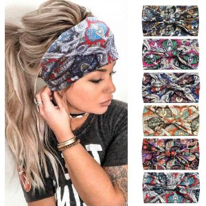 Ershi-6pcs Bandeaux Pour Femmes Foulard Large Boho Bandanas Bandeaux Élastiques Accessoires De Cheveux Turbans Noués Head Wrap Adu[1 - Neuf
