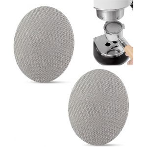 KAL-Filtre À Disque De 54 Mm, 2 Filtres À Expresso De 1 Mm/1,7 Mm D'Épaisseur Pour Poignées De Machine À Café, Filtre À Disque De Café En Acier Inoxydable150 ¿m 54 Mm, Filtre De Machine À Café - Neuf