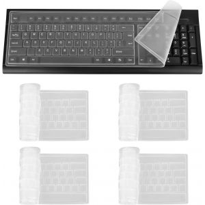 Protection Clavier Silicone Housse de Protection Clavier Ordinateur Housse de Protection Clavier Couverture de Clavier pour Clavier d'Ordinateur de Bureau(44.5 * 13cm) 4 PCS - Neuf