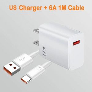 Chargeur De Charge Rapide Usb 67w Avec Câble De Type C 6a Pour Xiaomi 14 Ultra Pro Redmi Note 13 Pro X5 F5 Pro,Adaptateur Mural Pour Téléphone Portable--Us Charger And 1m - Neuf