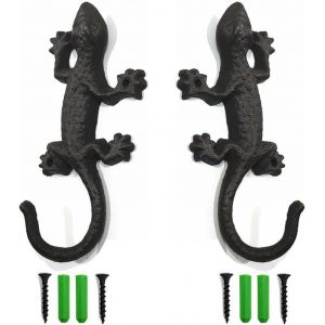 2 Pcs Crochet Porte Manteau Robuste,Support De Crochet Manteau,Porte Manteau Mural Design Rustique,Patere Murale Vintage,Avec Vis,Bouchons Caoutchouc,Pour Porte Manteau Salle Bain Cuisine - Neuf