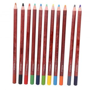 Lot de 12 crayons pastel professionnels en bois avec tige, outil de dessin et de peinture, fournitures artistiques, paysage, couleur - Neuf
