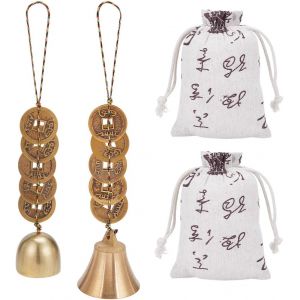 Nouvelhorizonstore-2 Styles De Cloches Chinoises Feng Shui Cloche Chinoise Pour La Richesse Feng Shui Ornement Suspendu Cloches Porte Bonheur Pour La D&eacute;coration Porte Maison Pendentif Suspendu 2 Poch - Neuf