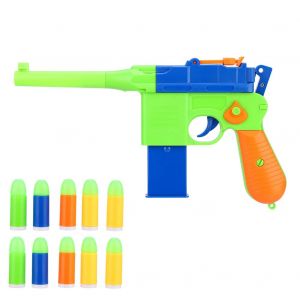 Pistolet de softball pour enfants, balle souple, jouet, jeu d'exterieur, pieces detachees (bleu-vert) - Neuf