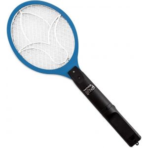 Tapette à mouches électrique - Raquette anti mouche moustique insecte volant - Tue mouche efficace avec décharge électrique - Bleu - Neuf