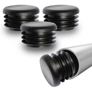 Lot De 35 Bouchons Ronds En Plastique De 25,4 Mm (1 Po), Inserts, Embouts Noirs Pour Tubes Métalliques, Chevilles, Clôtures, Protections De Glissement Pour Pieds De Chaise Et Meubles - Neuf
