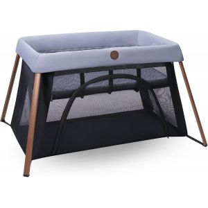 Max Iris2, Lit Parapluie Bébé Avec Matelas 2 En 1, 0-3 Ans, 0-15 Kg, Lit De Voyage Bébé, 2 Niveaux De Couchage, Fenêtre D'accès Latérale, Pliable & Léger, Matelas Extensible, Essential Grey - Neuf