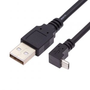 AYU-Câble USB vers micro USB, USB 2.0 mâle vers micro USB mâle 5 broches pour transfert de données, câble d'extension coudé à 90 degrés, 0,1 m - Neuf