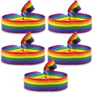 Bracelet Lgbt Tissu Bracelet Fierté Gay Bracelet Pride Bracelet Drapeau Lgbt Ruban Lgbti Bracelet Arc-En-Ciel Ruban Arc-En-Ciel Bracelet Gay, Toile Tissu[Bra9203442] - Neuf