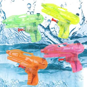 4 Pièces Pistolet À Eau Enfant Miniature, Jeu De Pistolets À Eau Pour Enfants, Petit Pistolet À Eau Transparent, Pour Piscine Extérieure Jouets De Combat Deau Pour Enfants Garçons Filles - Neuf