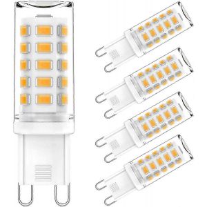 Ampoules Led G9,3,5 W &Eacute;quivalentes &Agrave; Une Lampe Halog&egrave;ne De 35 W,Blanc Chaud 3000k 400lm Non Dimmable Sans Scintillement Ac/Dc 220-240v,Paquet De 5 - Neuf