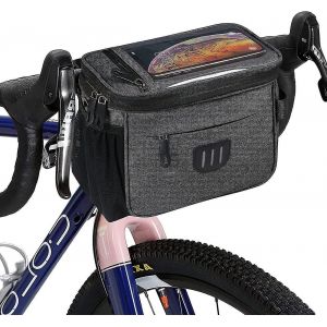 Sac Avant De Panier De V&eacute;lo, Sac De Panier De V&eacute;lo Imperm&eacute;able Avec Sac De V&eacute;lo Avant &Agrave; &Eacute;cran Tactile Et Chaussure D&eacute;tachable - Neuf