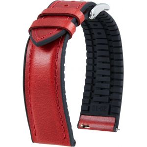 Eryi-Bracelet Montre En Cuir 22mm 21mm 20mm 19mm 18mm 16mm 14mm Cuir Ciré À L'huile Et Silicone Hybrid Bracelets De Montre À Dégagement Rapide Pour Homme Femme 6 Couleurs - Neuf