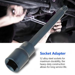 Adaptateur de douille pour tournevis electrique Plum, douilles d'entrainement pour outils electriques 1/2"" 150 mm (T50) - Neuf