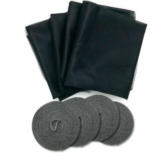 Moustiquaire de fen&ecirc;tre Velcro x 4, noire 1,3 x 1,5 m - Neuf