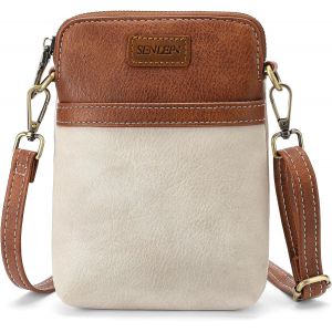 Sac &agrave; Bandouli&egrave;re Femme,Pochette pour T&eacute;l&eacute;phone Portable en Cuir,Petit Sacoche Pochette Bandouli&egrave;re Femme avec R&eacute;glables Bandouli&egrave;re - Neuf