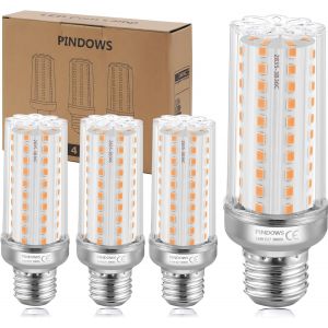 Ampoule Led E27 16w Ampoule Ma&iuml;s Led Blanc Chaud 3000k,1900lm Lumineux &Eacute;quivaut &Agrave; Ampoule Halog&egrave;ne Incandescente 120w 150w,Haute Luminosit&eacute; Irc 80+,360&deg;Faisceaux Led,Non Gradable,108*2835smd,Lot De 4 - Neuf