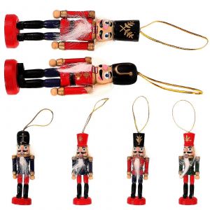 No&euml;l Figurine Pendentif 6Pcs casse-noisette de Marionnettes de Conception de Ornements Assortis de Couleur Pour les Enfants Et les Familles Usage D&eacute;coratif - Neuf