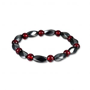 Mode H&eacute;matite Pierre Th&eacute;rapie Pour Les Soins De Sant&eacute; Perles Bracelet Unisexe Bracelet Jewe - Neuf