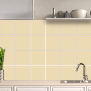 Eryi-32 X Feuilles Mural Stickers Carrelage 2d Imperméables Carreau De Ciment Adhesif, Autocollants Carreaux Dosseret Pour Cuisine, Salle De Bain La Décoration À La Maison / 15 X 15 Cm / T1090 - Neuf