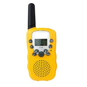 Talkies-Walkies, PMR446, 8 Canaux, 1 Paire de Enfants Talkie-Walkie 3 km Longue Distance Interphone Cadeau de Noël aux Enfants des Jouets (Jaune) - Neuf