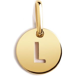 Kal-- Mini Medallion Letter. Pendentif Initiale En Argent Sterling 925 Avec Finition Plaqu&eacute;e Or 18 Kt. &Agrave; Combiner Avec Un Collier. Bijoux Pour Femme. Lettre A-Z. - Neuf