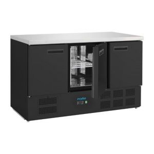 Table r&eacute;frig&eacute;r&eacute;e positive 3 portes, noire - 400 L GN 1/1, 235 W - MONO - Neuf