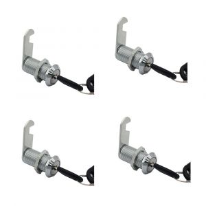 4pcs 20mm Cabinet Serrure à Came de Verrouillage de Porte avec les Clés de Sécurité Serrure à Came Armoire Serrure batteuse de Serrure de Boîte aux lettres pour Armoire Tiroir - Neuf