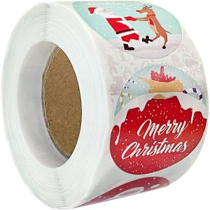 Papier Kraft, des Autocollants, 3.8 cm Rond de Papier Kraft Autocollant Étiquettes, Utilisé comme décoration Autocollants pour le BRICOLAGE de Bicarbonate de Faveurs et de Faveurs de Mariage (Ronde) - Neuf