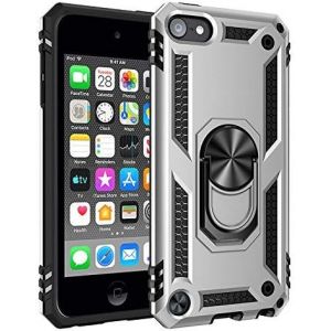 Kal-Coque Ipod Touch 7, Housse Ipod Touch 6,Ipod Touch 5 +Verre Trempé, Silicone Souple Et Pc Dur Coque [Slim Armor] Protection Résistante, Anti-Choc, Anti-Rayure, Avec Support Kickstand - Neuf