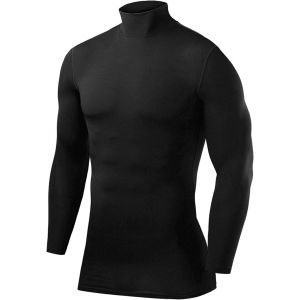 Ulteronixshop-Tee Shirt Compression Homme - T Shirt Compression Homme Manches Longues Pour Football Running - Tshirt Compression Homme De Sport Avec Col Rond Montant - Neuf