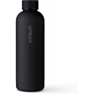 Gourde Isotherme 500ml Anthracite - Bouteille D'eau Inox - &Eacute;tanche, Sans Bpa, - Bouteille Thermo Pour Sport, Randonnee, Velo, Voyage, &Eacute;cole - Neuf