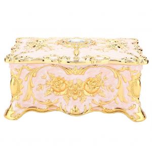 Boite De Rangement Europeenne En Alliage De Zinc Emaille, Boite A Bijoux, Boite A Tresors, Colle, Decoration D'interieur, Couleur Laiteuse - Neuf