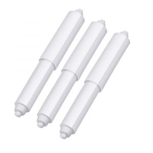 Lot de 3 porte-rouleaux de papier toilette en plastique à ressort (blanc) - Neuf