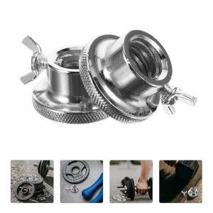 2pack Barbell Spinlock Colliers Haltères Vis Pinces Capuchon Fileté De Remplacement Pour Haltère Poids Mince 25mm - Neuf
