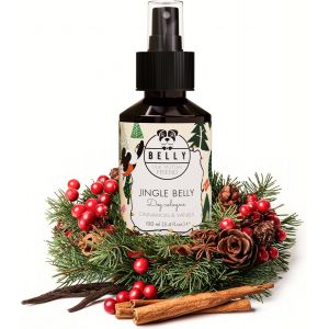 Jgd-Belly&reg; Parfum Pour Chien -100ml- &Eacute;dition De No&euml;l - Ar&ocirc;me De Vanille & Cannelle - Sans Alcool & Ph &Eacute;quilibr&eacute; - D&eacute;odorant & Parfum Chien Festif - Neutralise Les Mauvaises Odeurs - Neuf