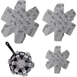 Jexnovashop-15 Pi&egrave;ces Protege Poele, Protection Poele, Protege Po&ecirc;le Feutrine, Pour Po&ecirc;les, Casseroles, Bols Et Autres Ustensiles De Cuisine (38/35/26 Cm) Gris - Neuf